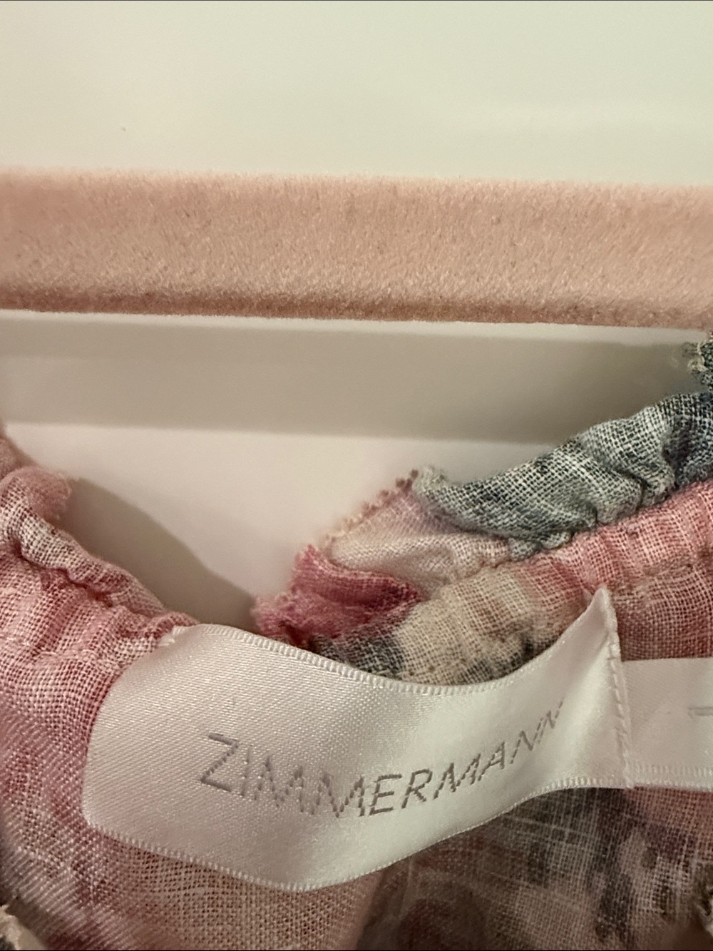 Zimmermann Cream Floral Ruffled Mini Dress with Red Roses - AU1/US 4-6 - Picture 4 of 8